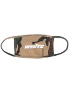 Off-white Camouflage Print Face Mask - Green