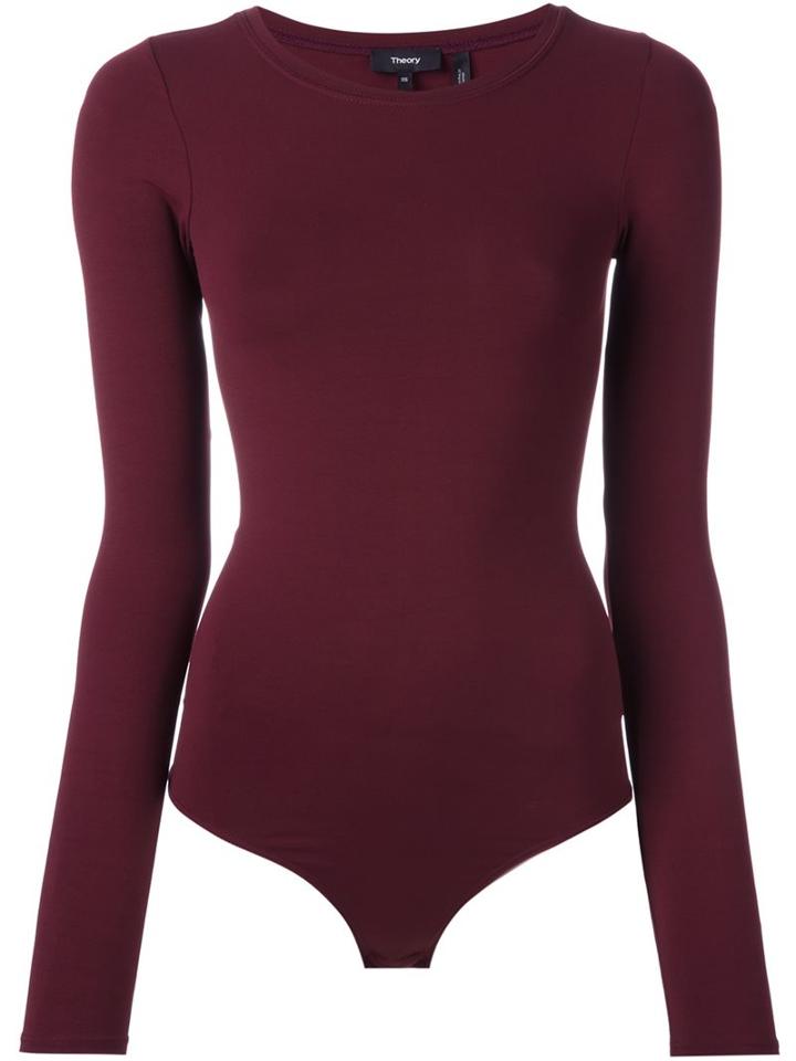 Theory Fine Knit Body, Women's, Red, Nylon/spandex/elastane