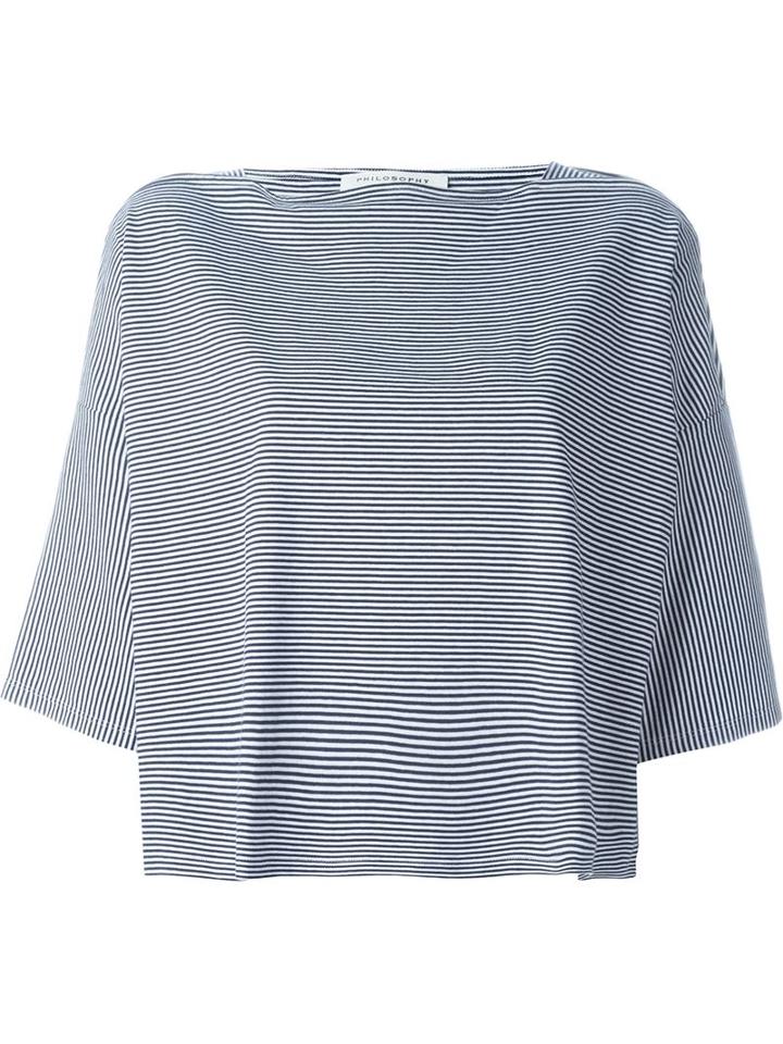 Philosophy Di Lorenzo Serafini Striped Boxy T-shirt