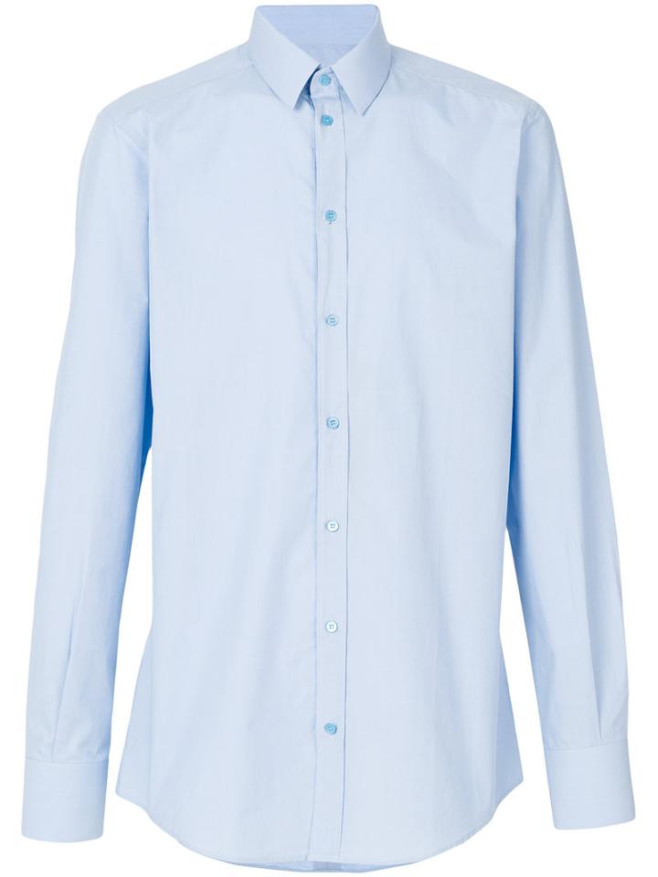 Dolce & Gabbana - Formal Shirt - Men - Cotton - 38, Blue, Cotton