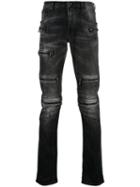 Unravel Project Multi Zip Slim Jeans - Black