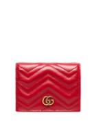 Gucci Marmont Gg Card Holder - 6433 Red