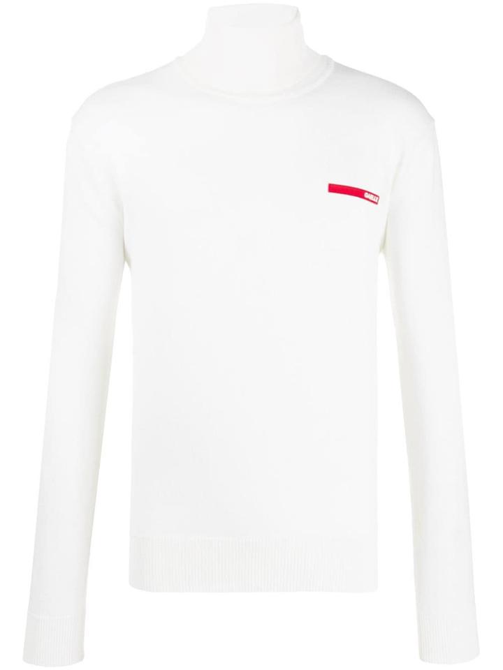 Gaelle Bonheur Roll Neck Knitted Jumper - White