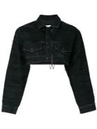 Off-white Cropped Denim Jacket - Black