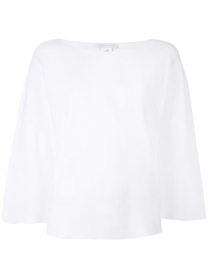 Fabiana Filippi Three-quarters Sleeve Jumper, Women's, Size: 40, White, Cotton
