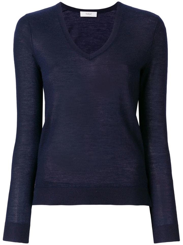 Pringle Of Scotland Lightweight V-neck Jumper - Dark Navy