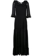 For Love And Lemons - Tarta Maxi Dress - Women - Polyester/spandex/elastane - Xs, Black, Polyester/spandex/elastane
