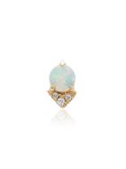 Lizzie Mandler Fine Jewelry Yellow Gold Opal Diamond Earrings - White