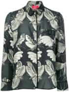 F.r.s For Restless Sleepers - Insects Print Shirt - Women - Silk - S, Green, Silk