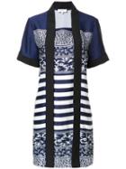 Carven 'kimong' Dress, Women's, Size: 40, Blue, Polyester