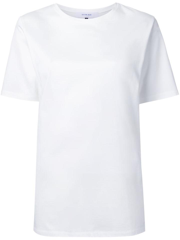Le Ciel Bleu Classic T-shirt, Women's, Size: 38, White, Cotton