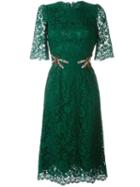 Dolce & Gabbana Embellished Floral Lace Dress