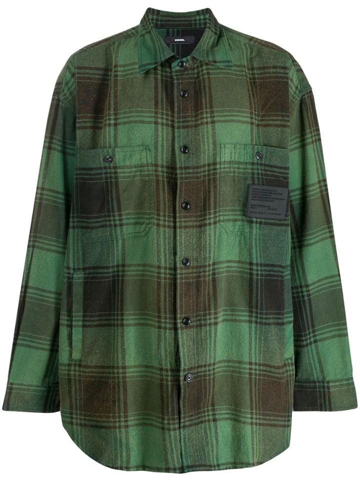 Diesel Checked Casual Shirt - Green