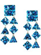 Lele Sadoughi Embellished Shell Earrings - Blue