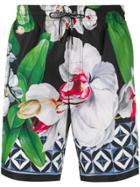 Dolce & Gabbana Floral Swim Shorts - Green