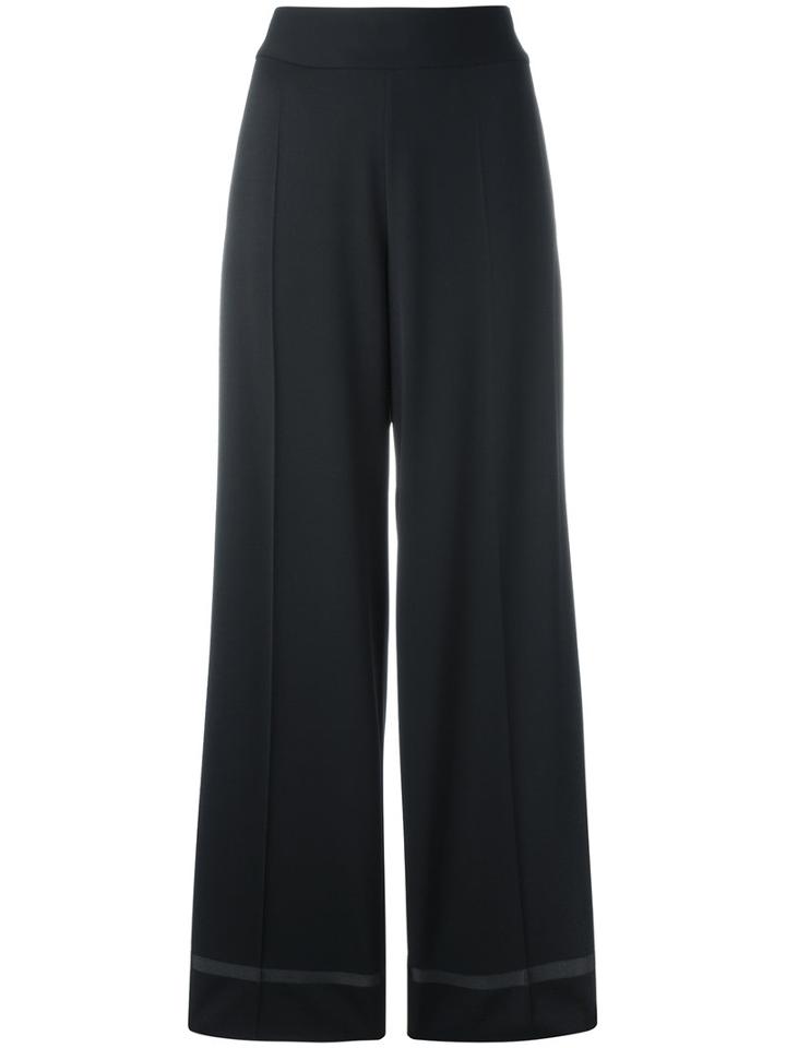 Maison Margiela Wide Leg Trousers, Women's, Size: 44, Black, Spandex/elastane/virgin Wool