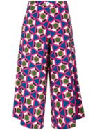 Pardens Printed Cropped Pants - Blue
