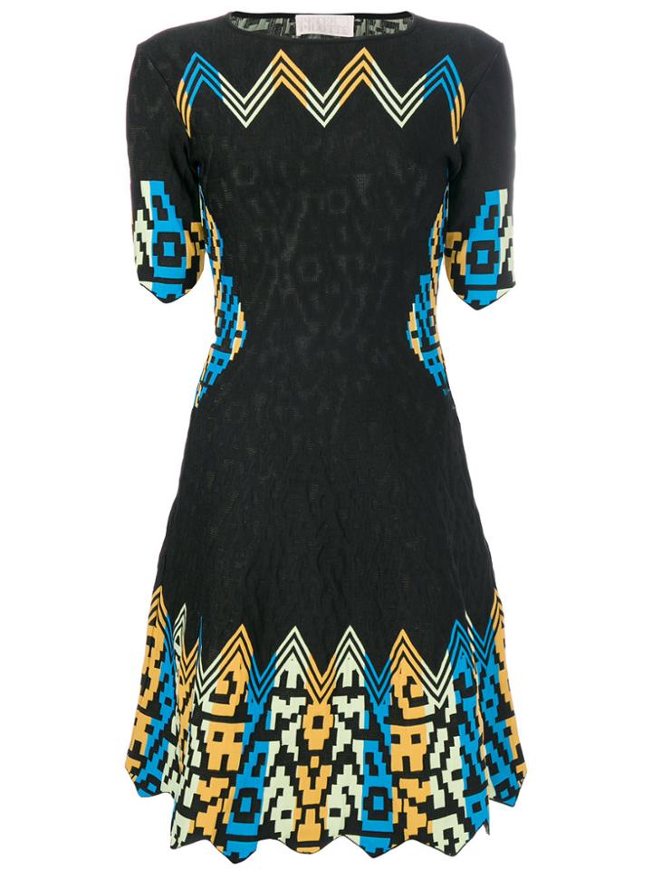 Peter Pilotto Contrast Print Dress - Black