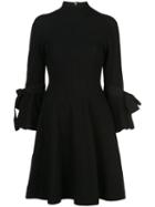 Carolina Herrera Tie-detail Ribbed Dress - Black