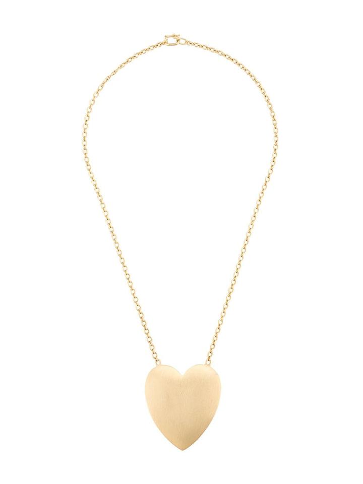 Irene Neuwirth 18kt Yellow Gold Extra Large Flat Gold Heart Necklace