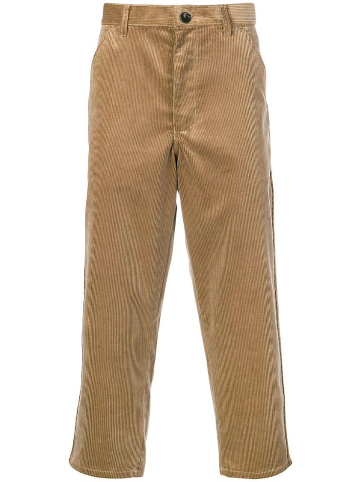 Comme Des Garçons Shirt Boys Corduroy Cropped Trousers - Nude &