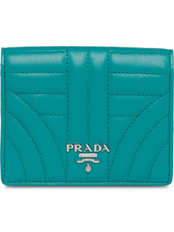 Prada Small Leather Wallet - Green
