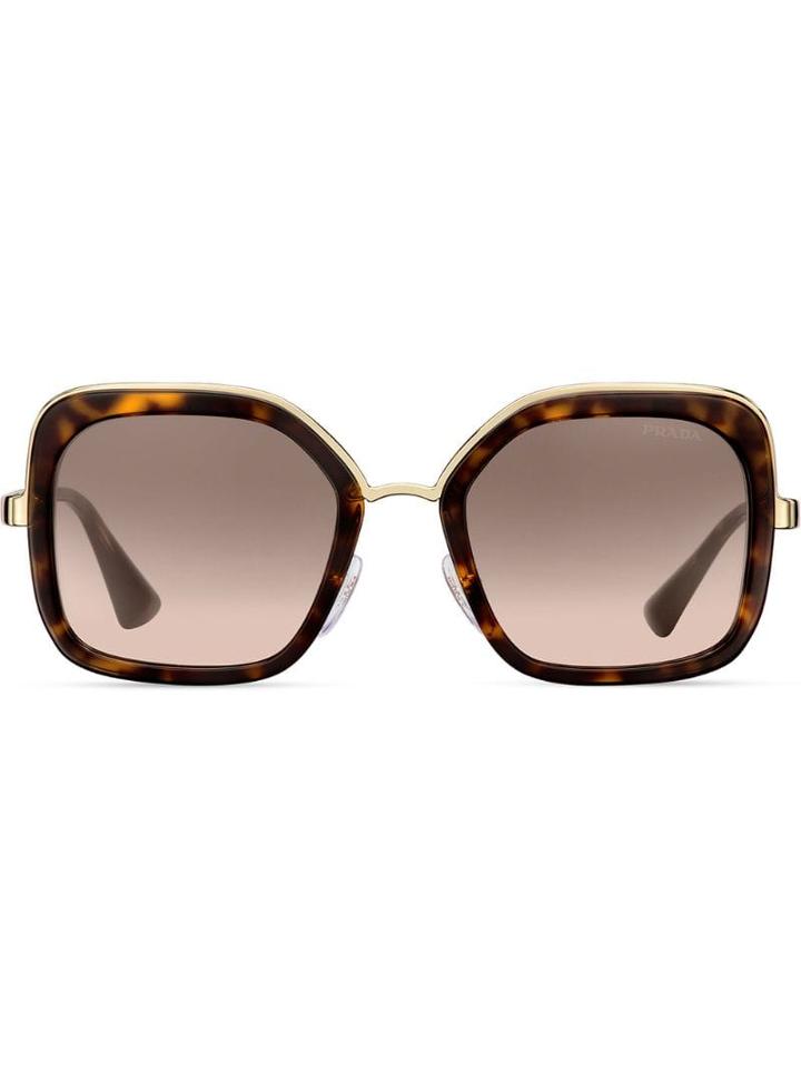 Prada Eyewear Cinéma Square-frame Sunglasses - F03d0 Gradient