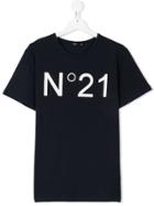 No21 Kids Teen Logo Print T-shirt - Blue