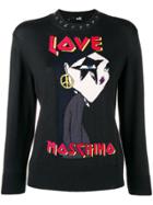 Love Moschino Logo Graphic Print Sweatshirt - Black