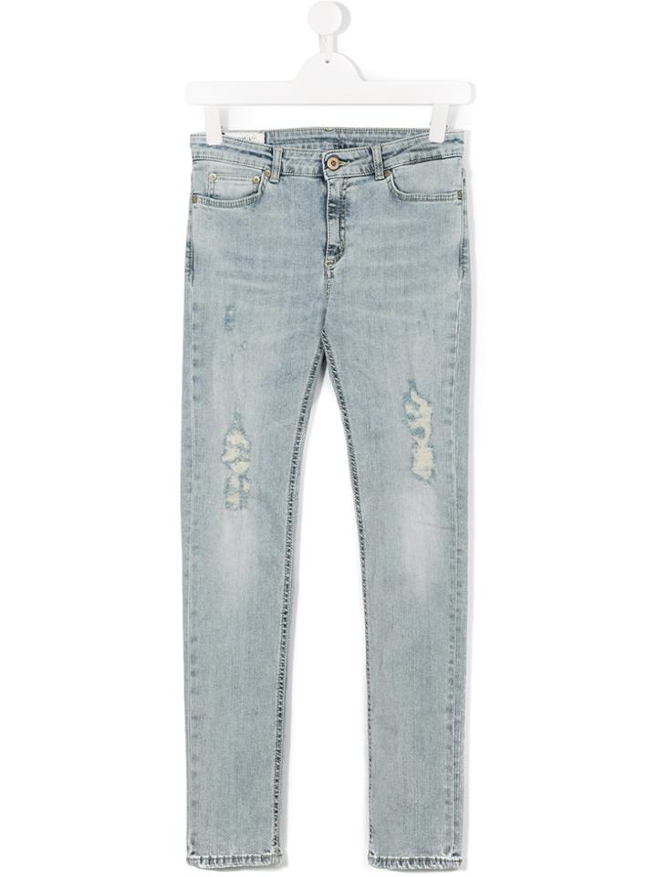 Dondup Kids Stonewashed Skinny Jeans - Blue