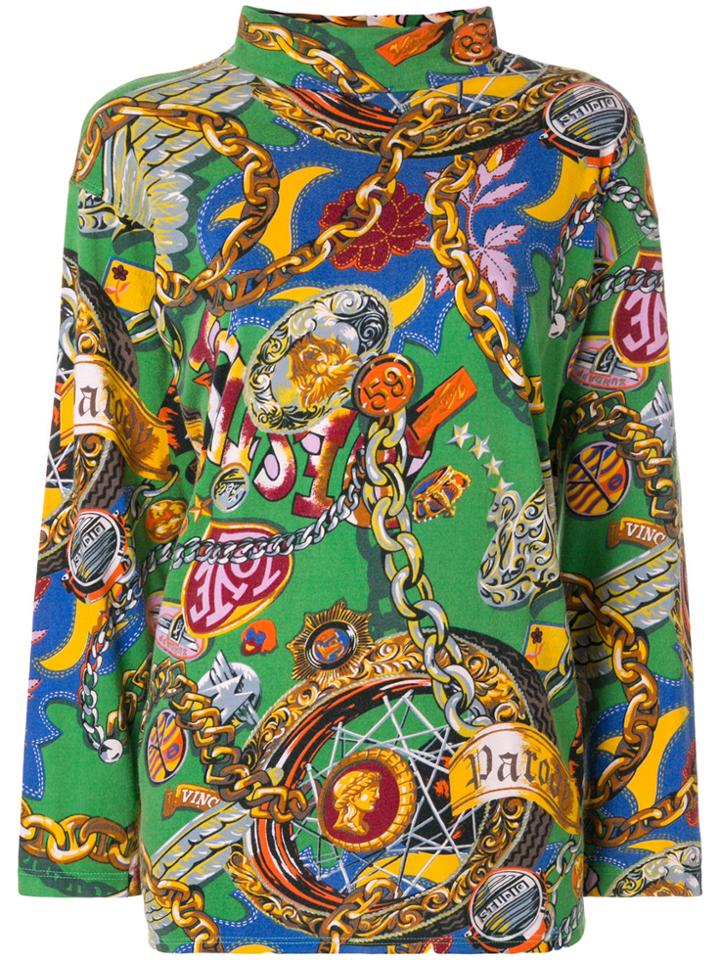 Kenzo Vintage Chain Print Top - Multicolour