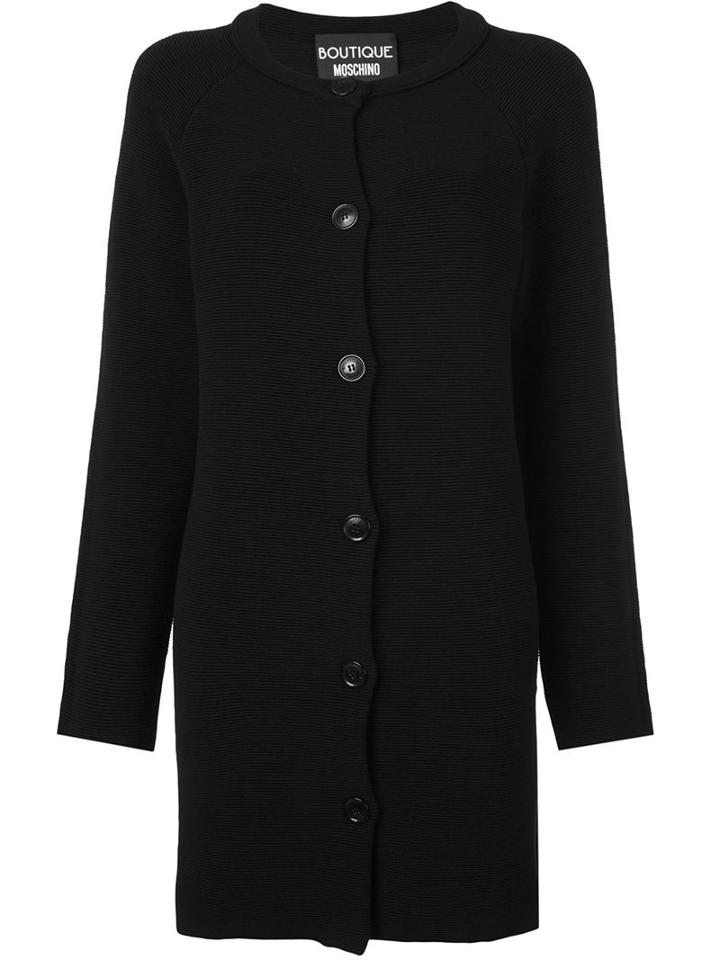 Boutique Moschino Single Breasted Coat, Women's, Size: 44, Black, Virgin Wool