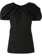 Céline Puff Sleeve Blouse, Women's, Size: 40, Black, Cotton
