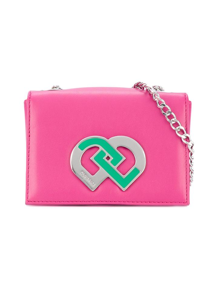 Dsquared2 Kids - Dd Logo Shoulder Bag - Kids - Polyurethane/viscose - One Size, Pink/purple