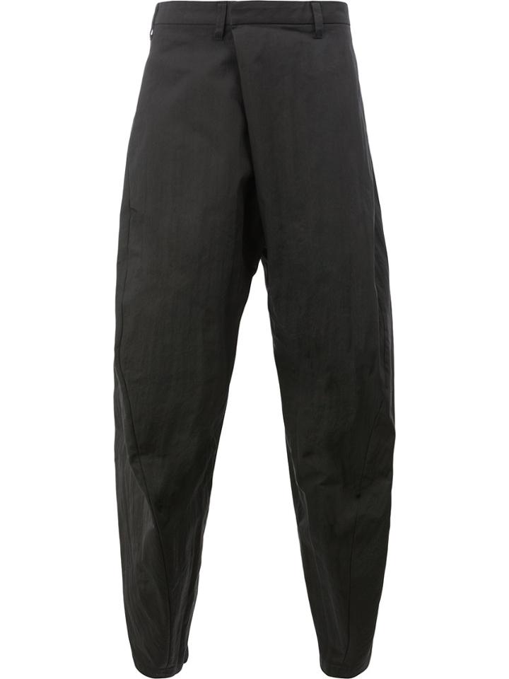 Julius Loose Fit Wrap Trousers - Black