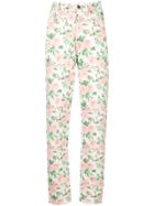Melampo Floral Print Trousers - White