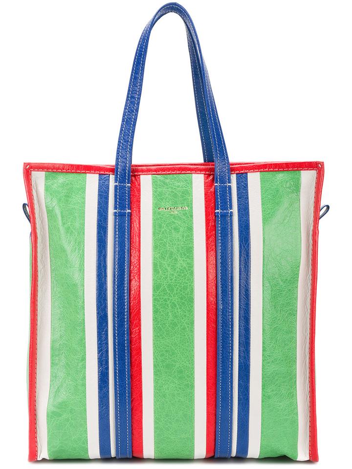 Balenciaga Large Bazar Shopper Tote, Women's, Green, Cotton/leather