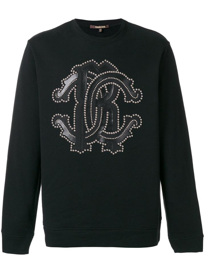 Roberto Cavalli Studded Logo Sweatshirt - Black