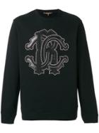 Roberto Cavalli Studded Logo Sweatshirt - Black