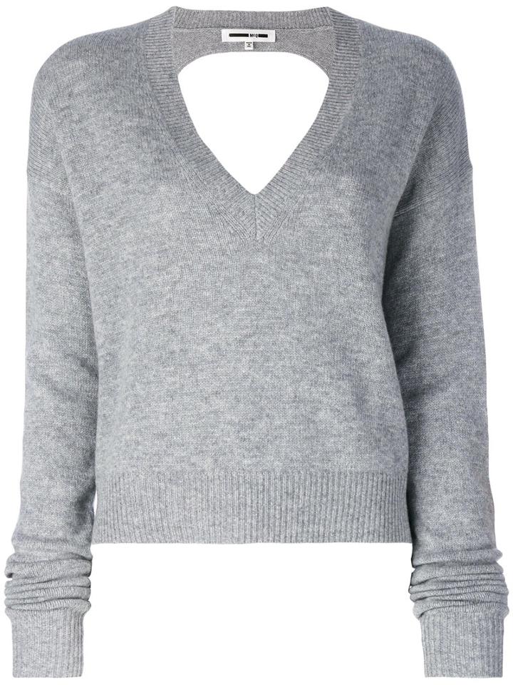 Mcq Alexander Mcqueen - Cut-out Jumper - Women - Cashmere/wool - S, Grey, Cashmere/wool