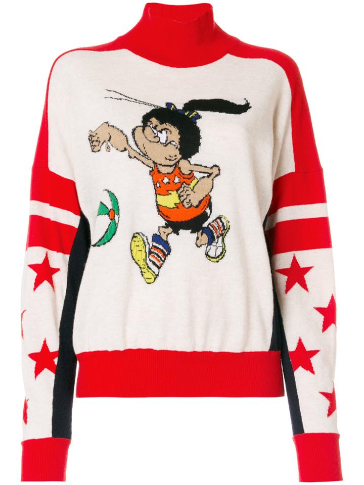 Stella Mccartney The Dandy Print Turtleneck Jumper - Nude & Neutrals