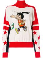 Stella Mccartney The Dandy Print Turtleneck Jumper - Nude & Neutrals