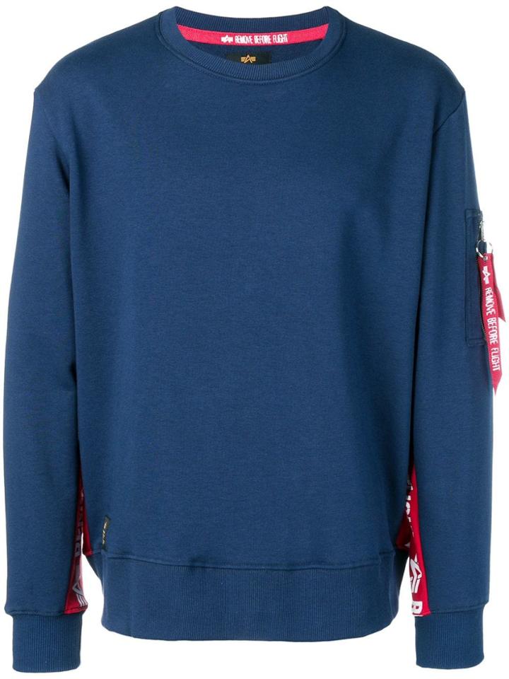 Alpha Industries Remove Before Flight Sweatshirt - Blue