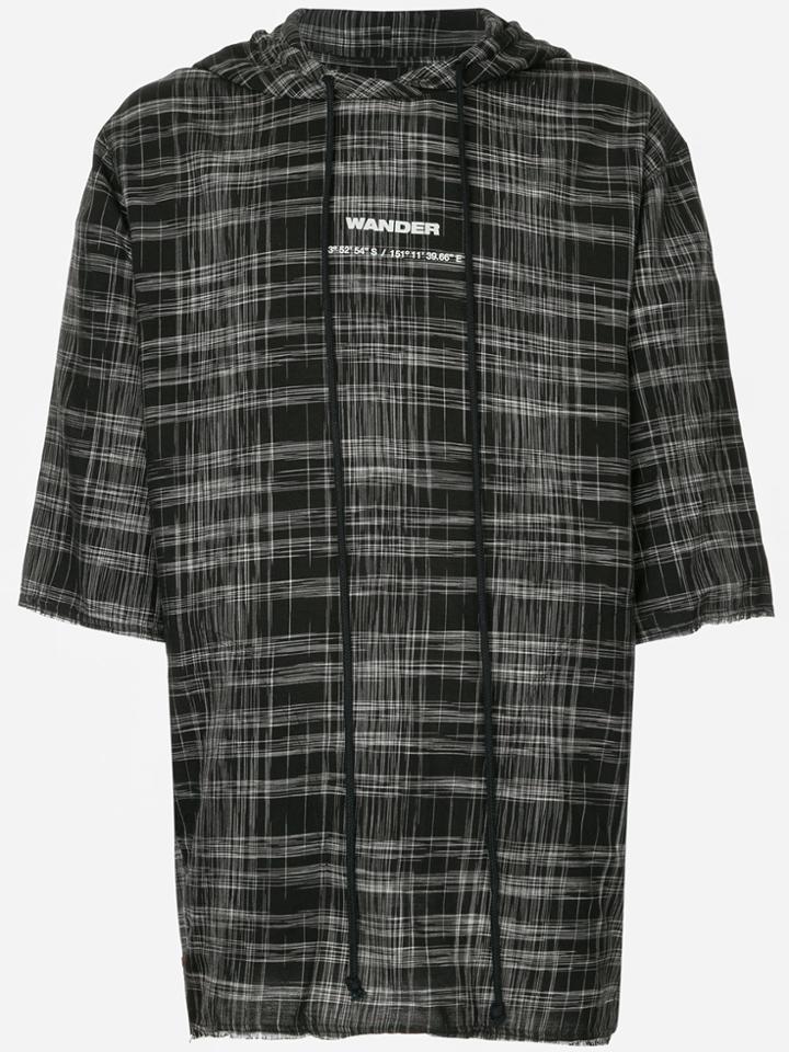 Song For The Mute Wander Quarter Sleeve Hooded Sweater - Black