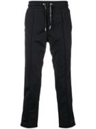 Les Hommes Urban Striped Track Pants - Black