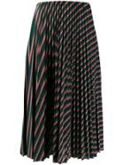 M Missoni Metallic Stripe Midi Skirt - Green