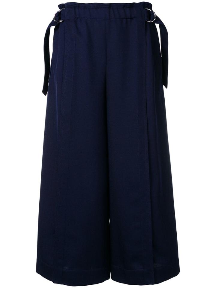 Chloé Cropped Wide-leg Trousers - Blue