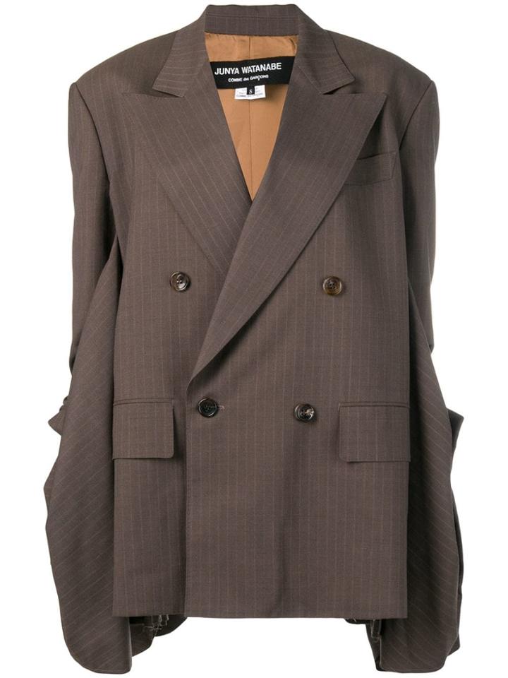 Junya Watanabe Loose-fit Draped Blazer - Brown