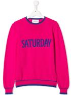 Alberta Ferretti Kids Teen Saturday Intarsia Jumper - Pink