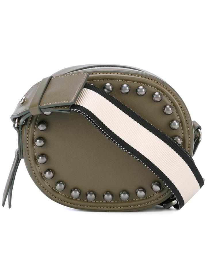 No21 - Studded Crossbody Bag - Women - Leather/metal (other) - One Size, Green, Leather/metal (other)